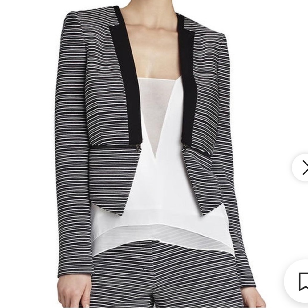 BCBG Max Azria Striped Tuxedo Blazer